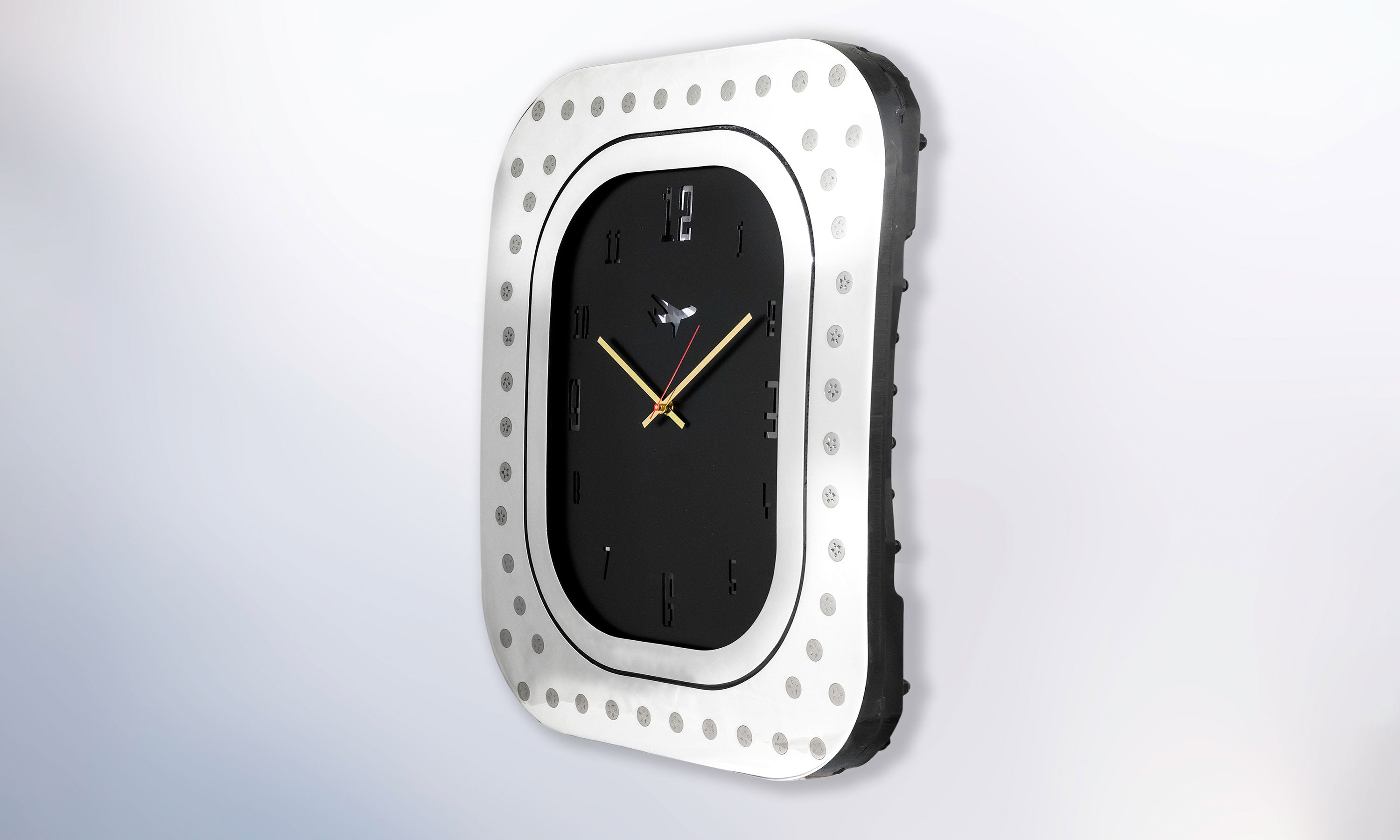 BOEING 747 WINDOW CLOCK - OVER WING - BLACK