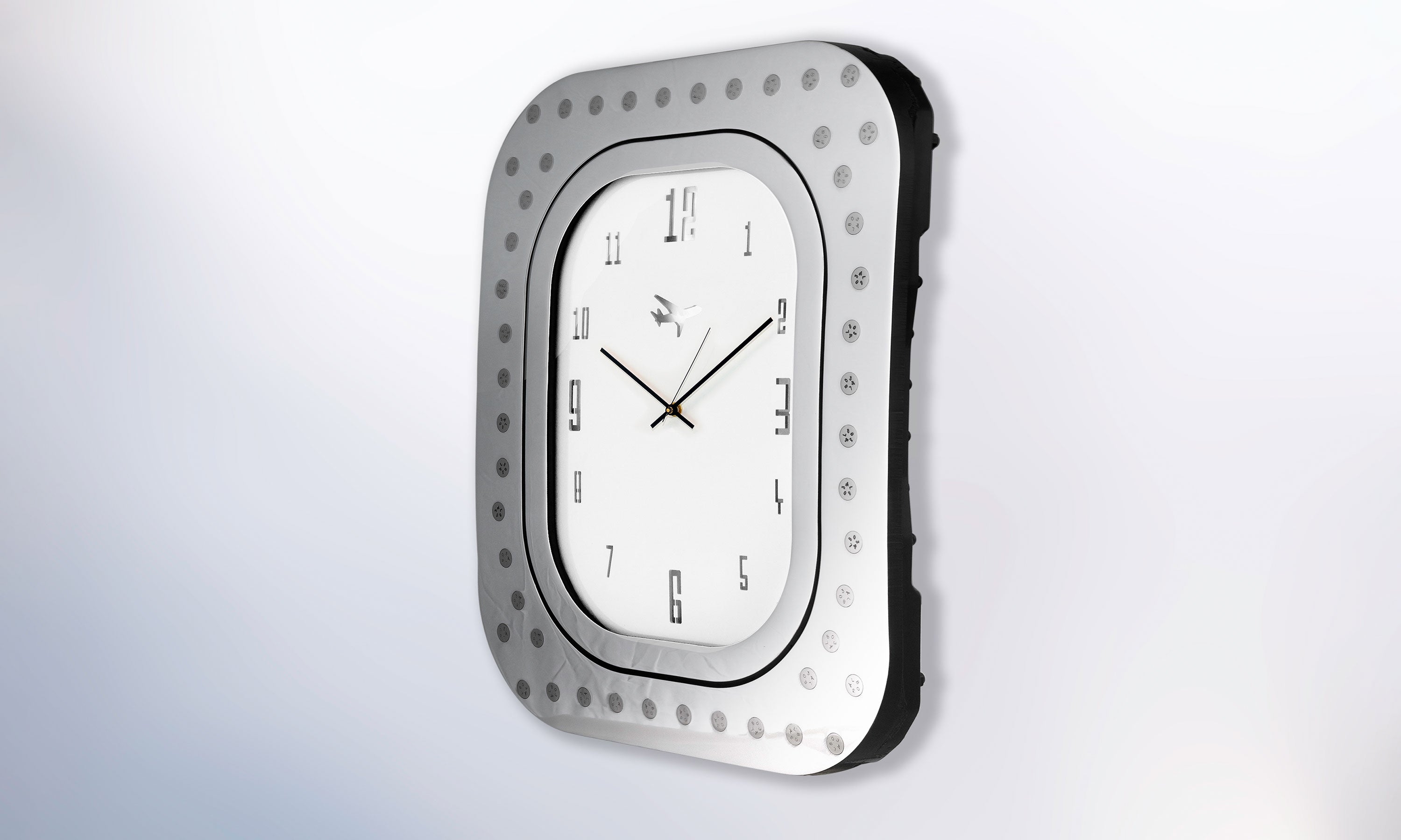 BOEING 747 WINDOW CLOCK - OVER WING - WHITE