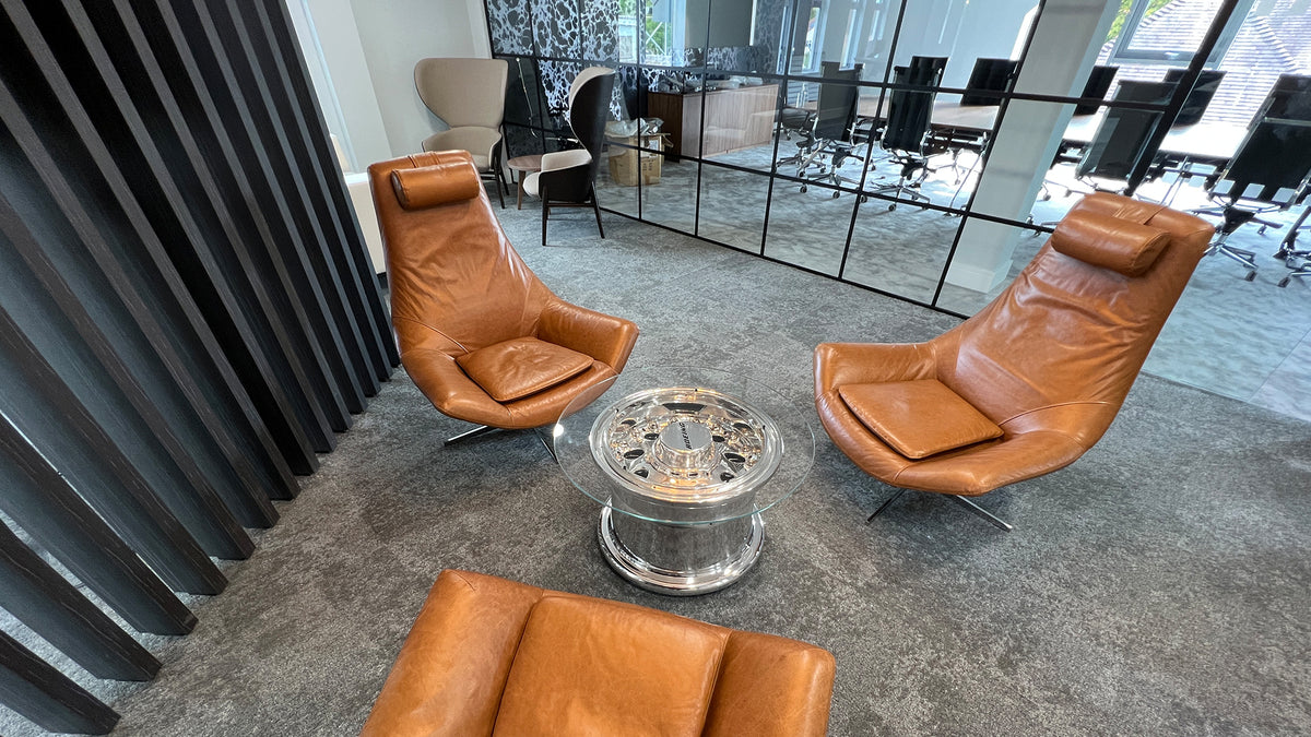 BOEING 747 WHEEL COFFEE TABLE - POLISHED EDITION