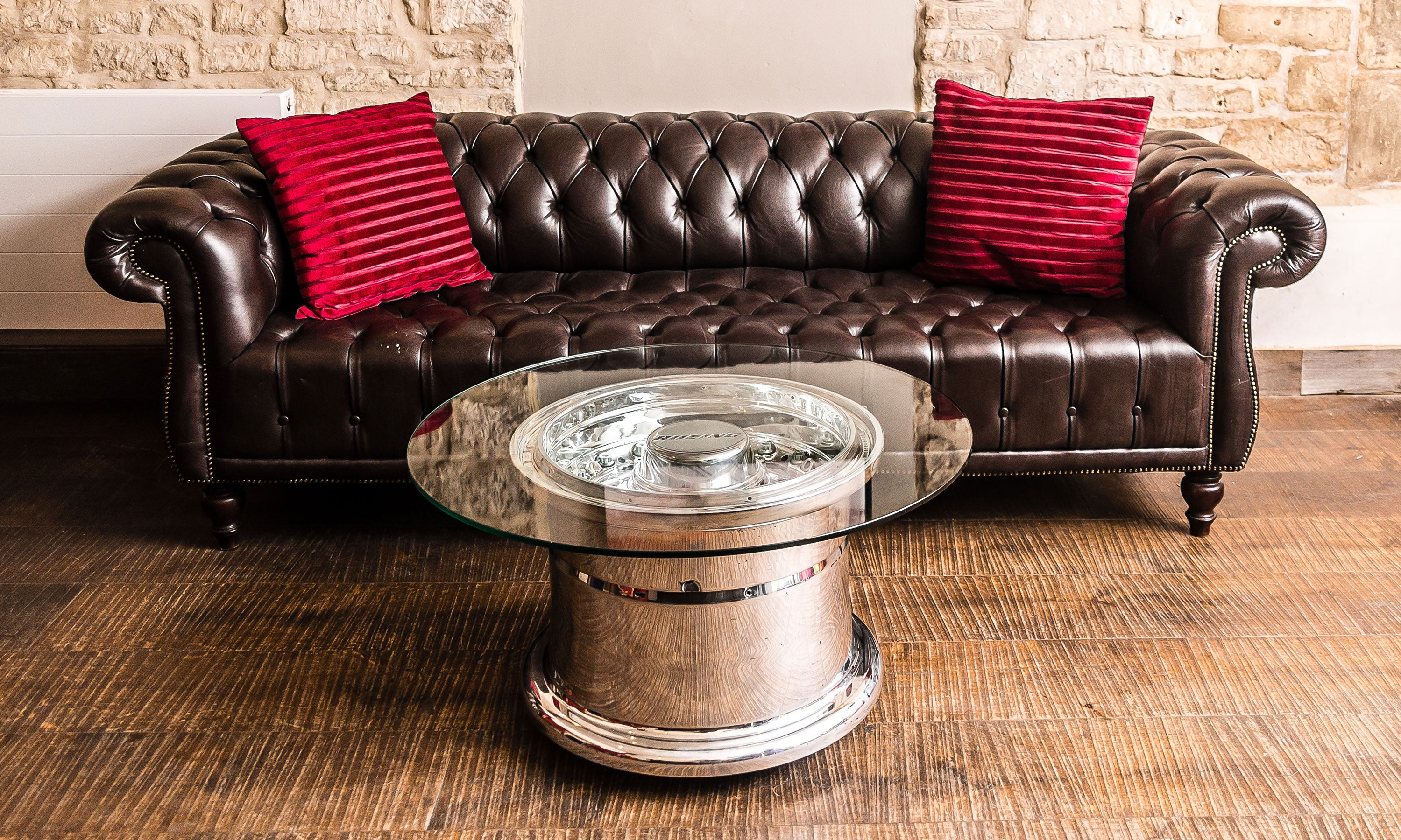 Boeing 747 Wheel Table - Polished